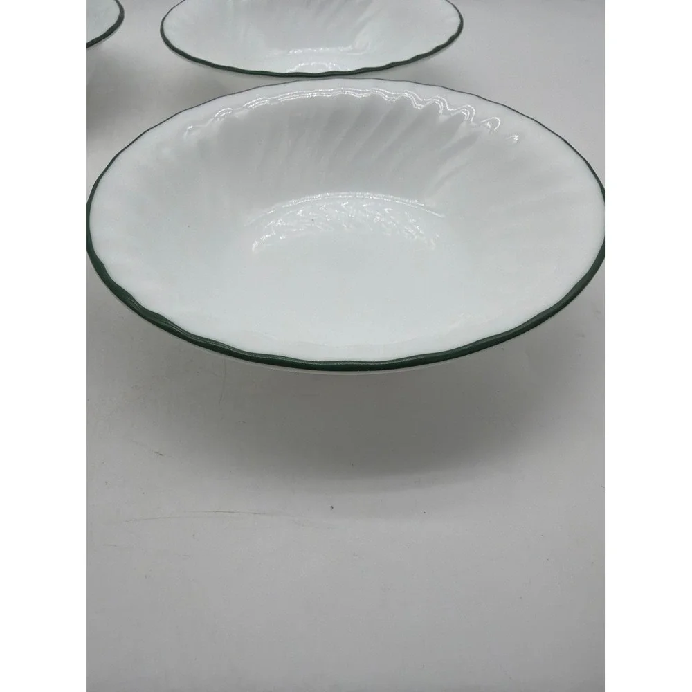 4 Corelle Callaway Ivy Swirl Pattern Cereal Bowls 7.25